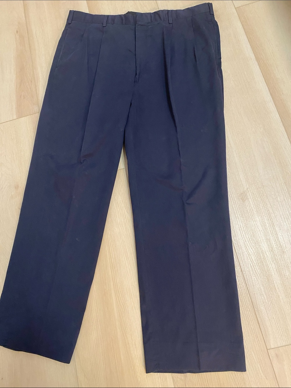 Men's Classic Navy Ralph Lauren Casual Pleated Pants